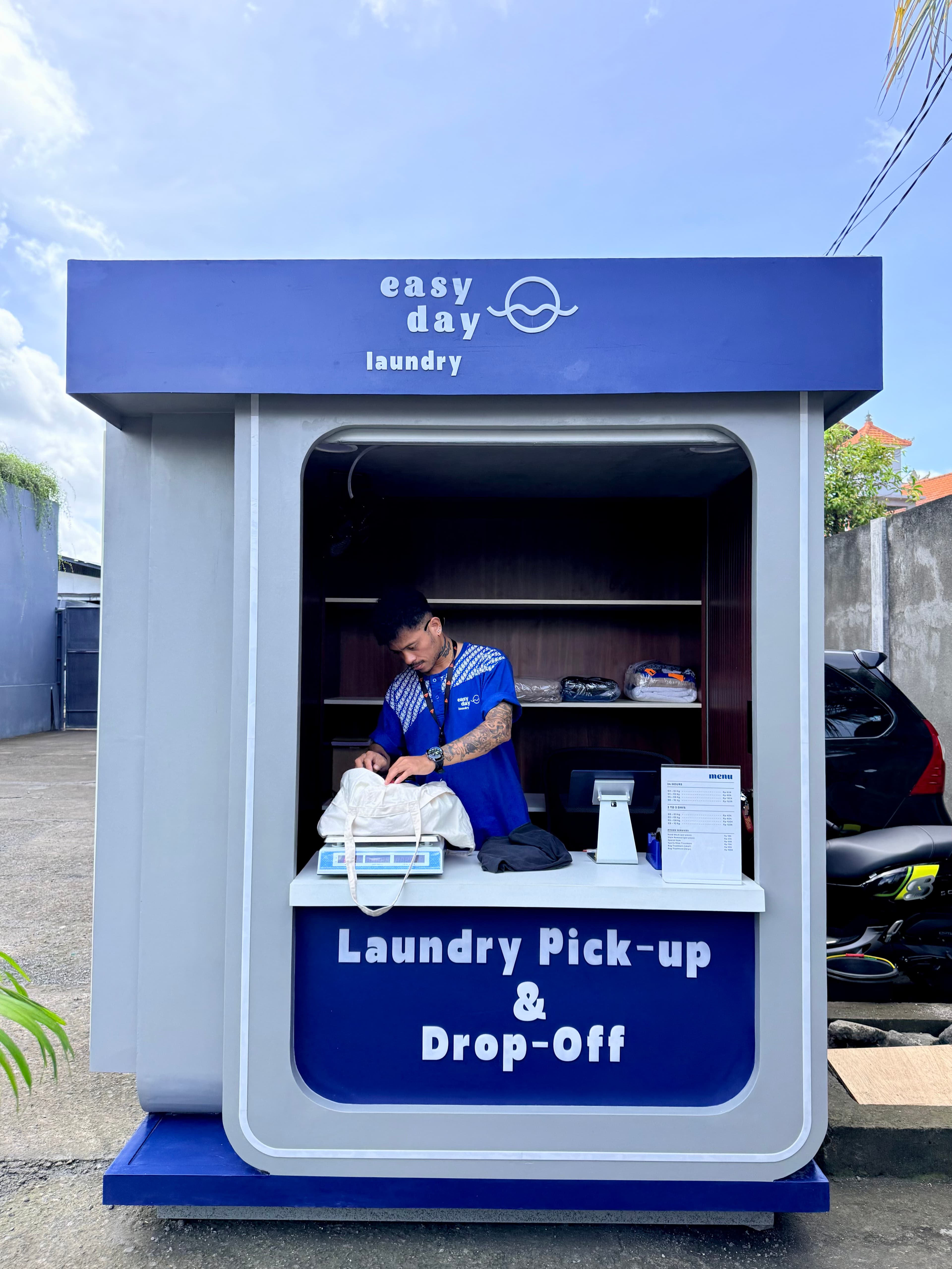 Easy Day drop-off booth in Bali