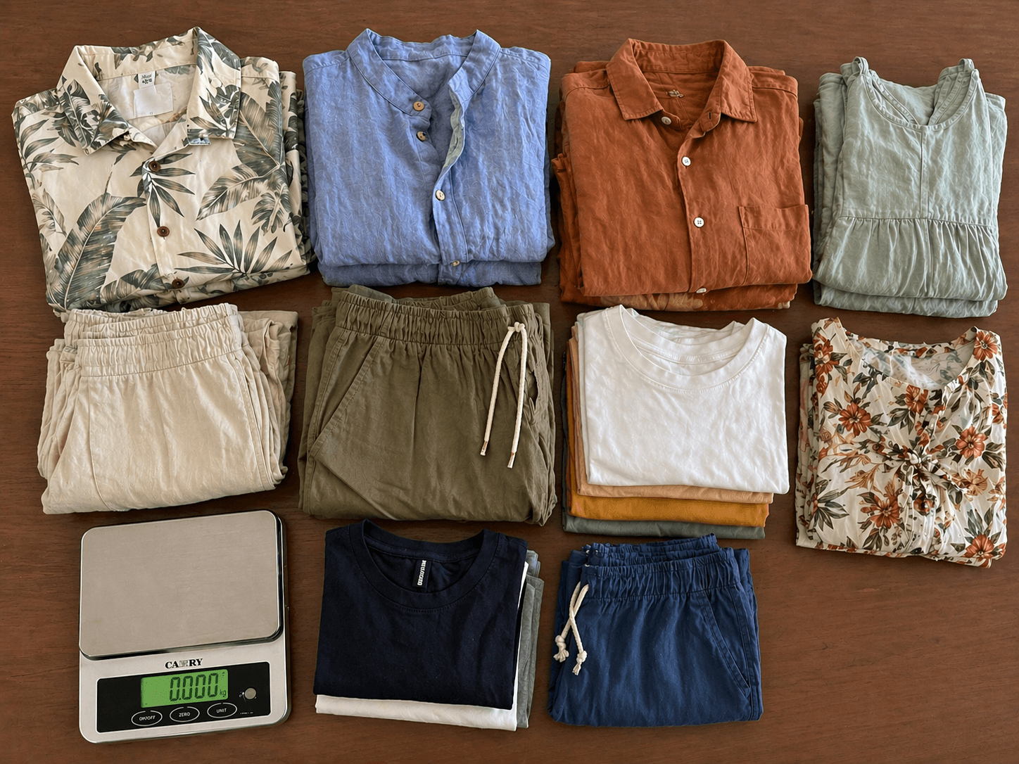 Laundry pricing guide for Bali showing folded clothes at Easy Day Laundry